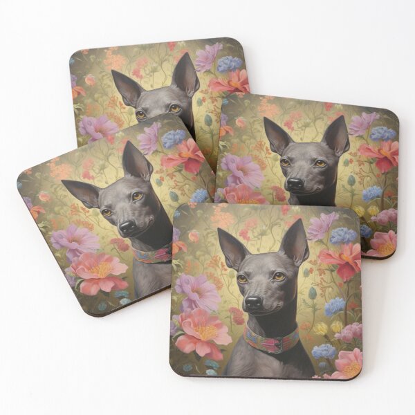 Item preview, Xoloitzcuintle Mexican Hairless Dogs Xolo Dogs Art in Old Retro Vintage designed and sold by WallyPink.