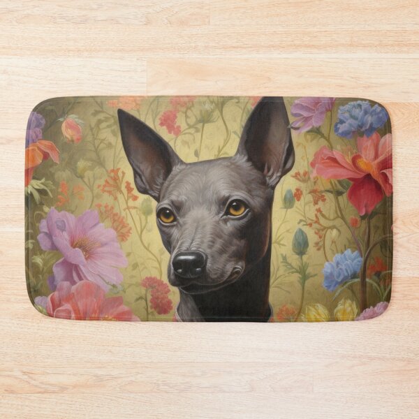 Item preview, Xoloitzcuintle Mexican Hairless Dogs Xolo Dogs Art in Old Retro Vintage designed and sold by WallyPink.