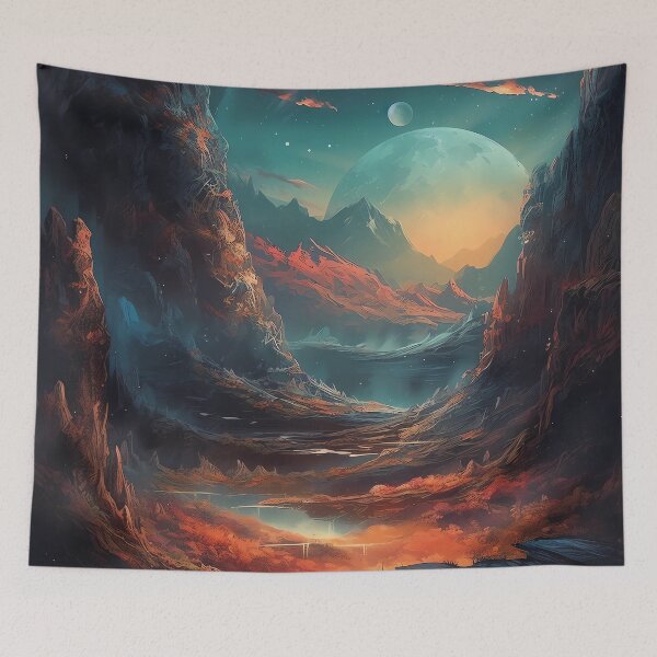 Item preview, Otherworldly Delight: A Stunning Art Print of a Mystical Planet's Natural Beauty designed and sold by GiveMeMood.