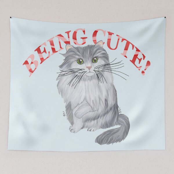 Item preview, RAGAMUFFIN CAT BEING CUTE designed and sold by BeritValk.