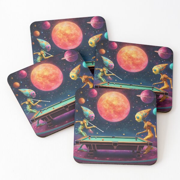 Item preview, Aliens playing pool designed and sold by eli-test.