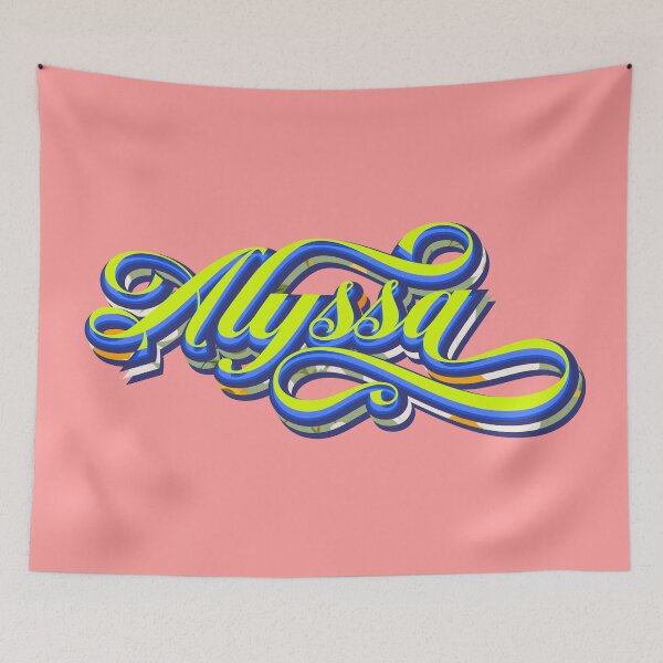 Item preview, Alyssa | The Name Alyssa | Floral Typography designed and sold by Leo-Stride.