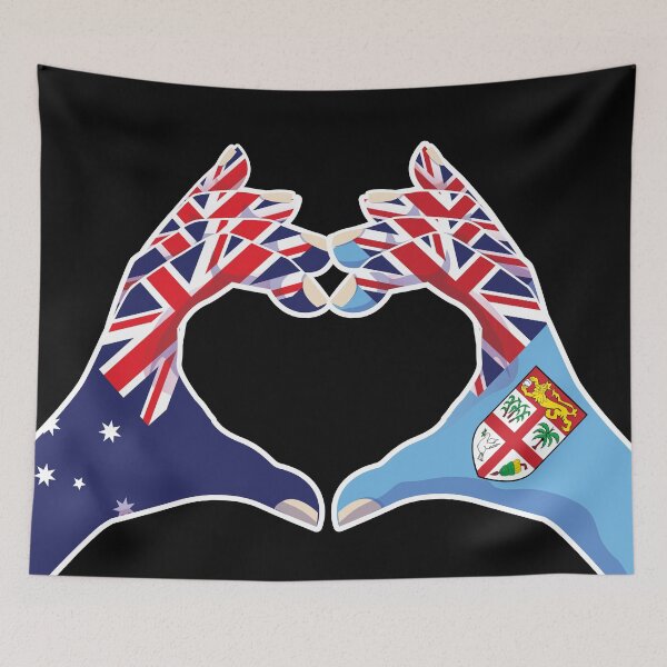 Item preview, Fiji Fijian Australian Australia Love Heart Peace designed and sold by FlagX.