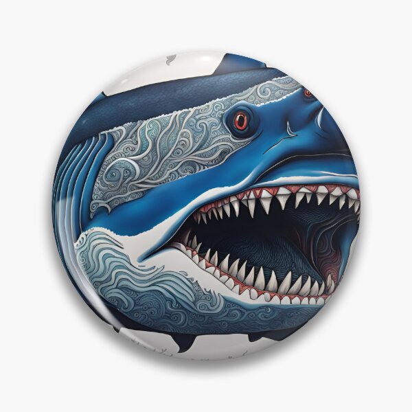 Item preview, Zentangle Megalodon Shark designed and sold by Bright-Moonrise.