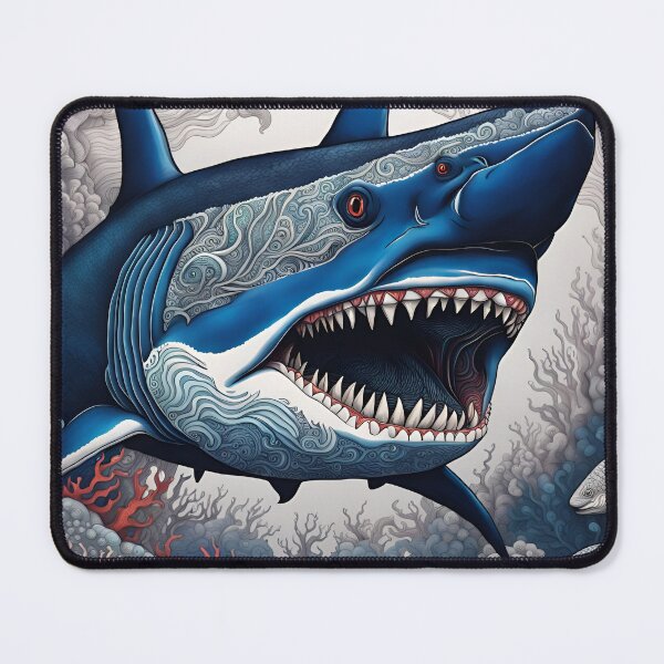 Item preview, Zentangle Megalodon Shark designed and sold by Bright-Moonrise.