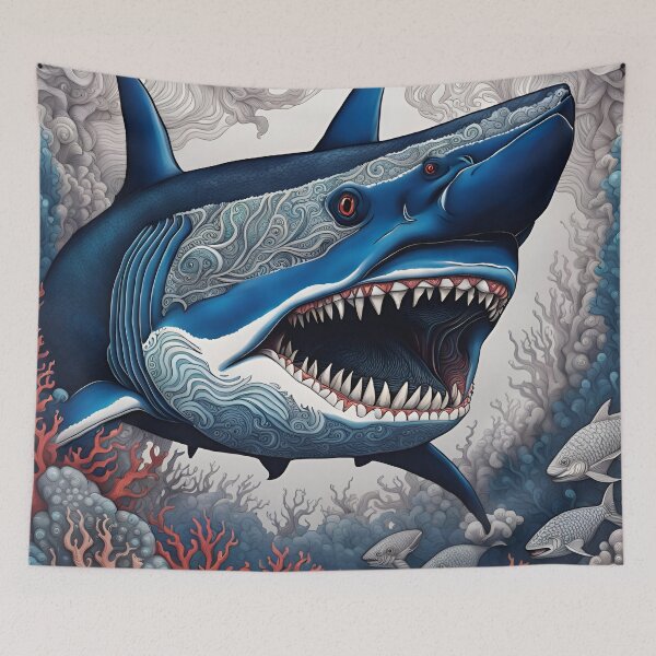 Item preview, Zentangle Megalodon Shark designed and sold by Bright-Moonrise.