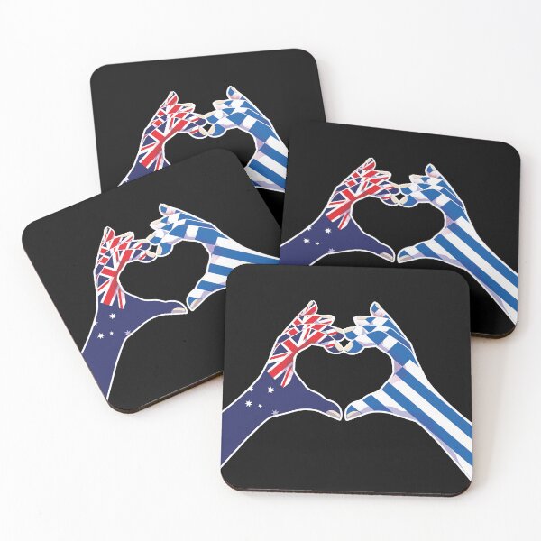 Item preview, Greece Greek Australian Australia Love Heart Peace designed and sold by FlagX.