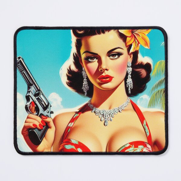 Item preview, Vintage Summer Pulp Girl designed and sold by PulpVintage.