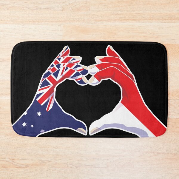 Item preview, Indonesia Indonesian Australian Australia Love Heart Peace designed and sold by FlagX.