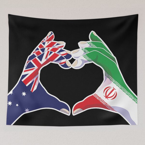 Item preview, Iran Iranian Australian Australia Love Heart Peace designed and sold by FlagX.