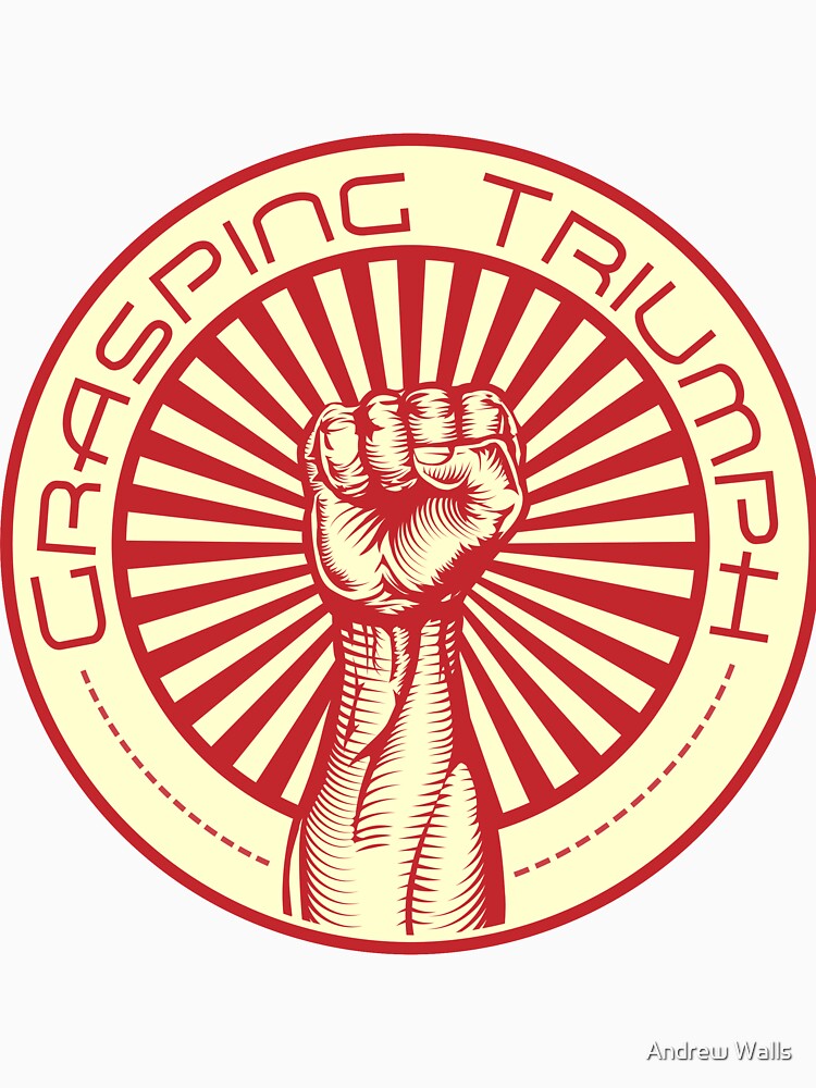 Grasping Triumph Russian Propaganda Raised Fist Art by andrewjwalls