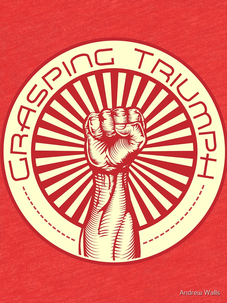 Grasping Triumph Russian Propaganda Raised Fist Art by andrewjwalls