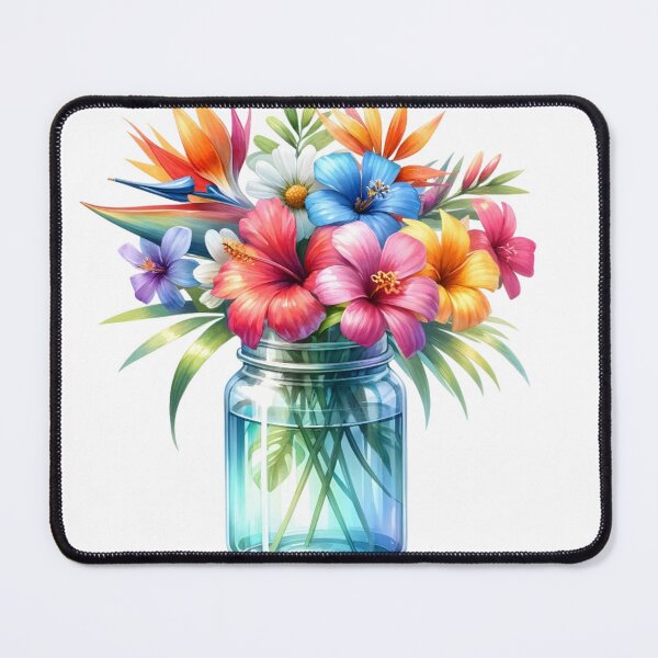 Item preview, Mason Jar with Flowers designed and sold by Truck Stop One.