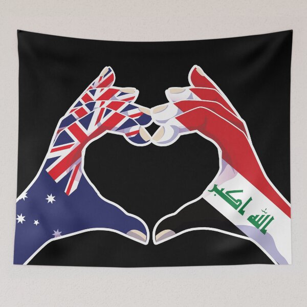 Item preview, Iraq Iraqi Australian Australia Love Heart Peace designed and sold by FlagX.