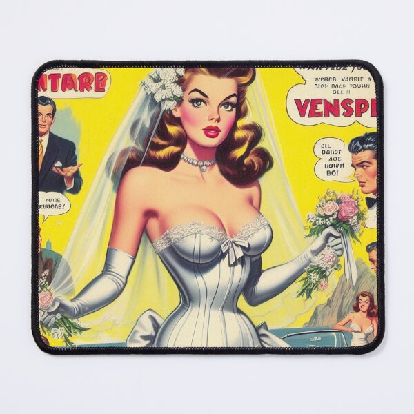 Item preview, Retro Bride Pin Up designed and sold by PulpVintage.