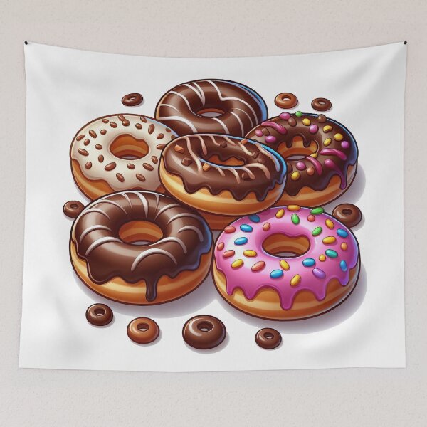 Item preview, Cartoon donut pile designed and sold by siljeberg.