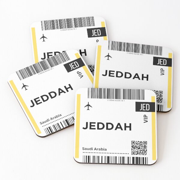 Item preview, Jeddah, Saudi Arabia airplane Boarding Pass designed and sold by RoamInk.