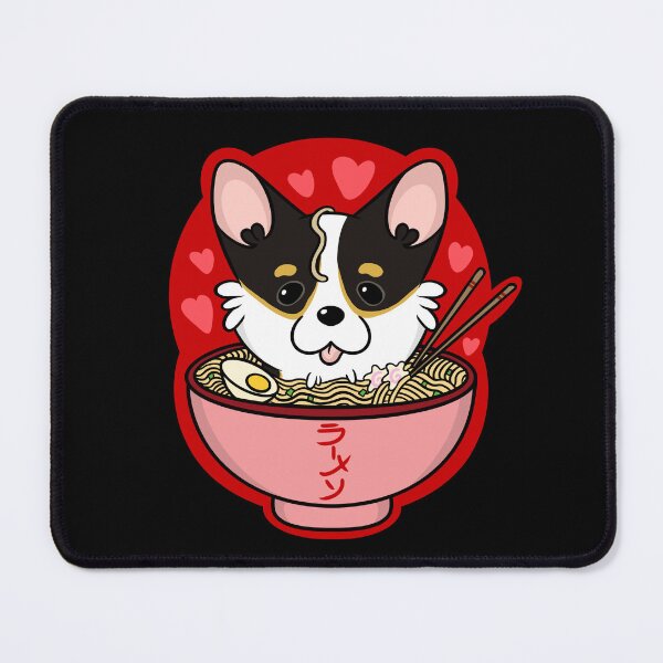 Item preview, Kawaii Tri color Corgi Ramen designed and sold by DrawsCutePaws.