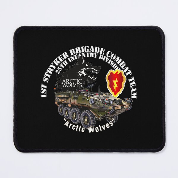 Item preview, Army - 1st Stryker Bde - 25th ID - Arctic Wolves - White w Stryker designed and sold by Military Insignia Products.