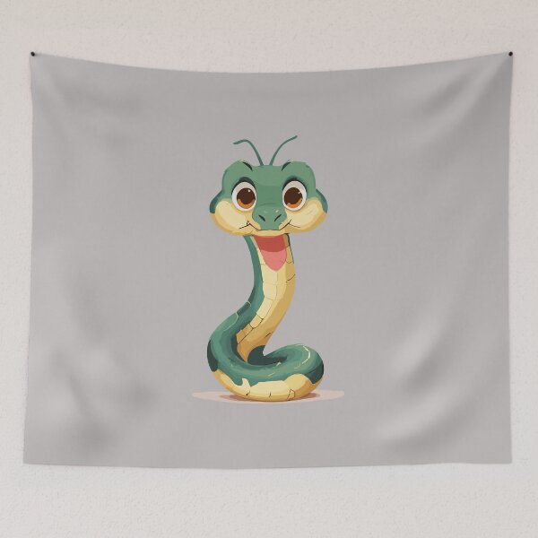 Item preview, Cute tropical snake, funny cartoon reptile designed and sold by davidbomel-Art.