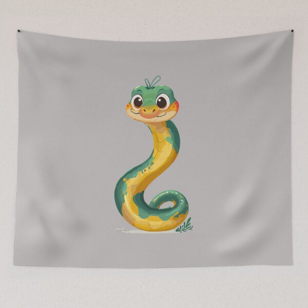 Item preview, Cute tropical snake, funny cartoon reptile designed and sold by davidbomel-Art.