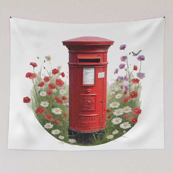 Item preview, Red post box designed and sold by jnsmerchstore.