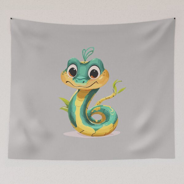 Item preview, Cute tropical snake, funny cartoon reptile designed and sold by davidbomel-Art.