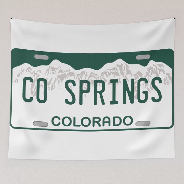 Item preview, Colorado Springs Colorado License Plate designed and sold by Decal Mania.