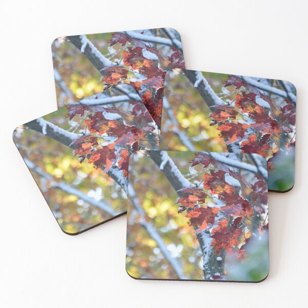 Item preview, Snowy leaves designed and sold by lisapicklepizza.