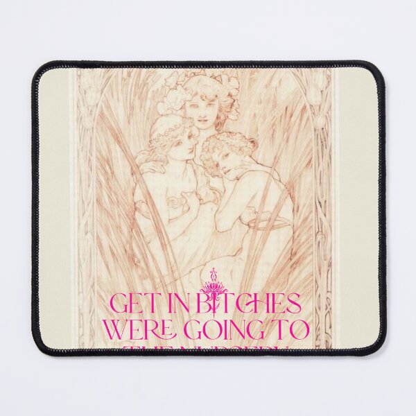 Item preview, Plant Parent Gift: Mucha three goddess sketch with Mean Girls Inspired Quote  designed and sold by Monica Laipple.