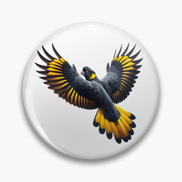 Item preview, Yellow-Tailed Black Cockatoo in flight designed and sold by Truck Stop One.