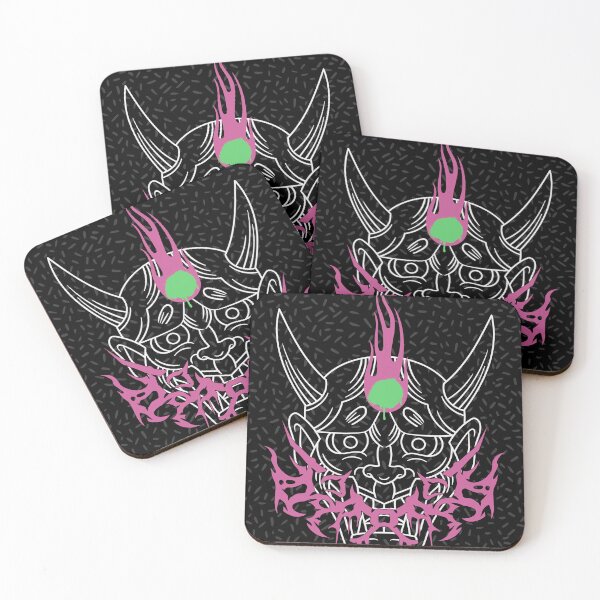Item preview, Oni with magenta fire designed and sold by witchcodex.