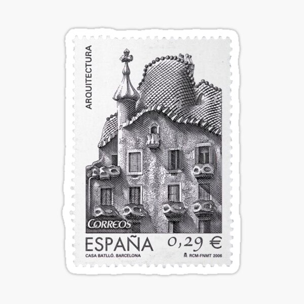 Item preview, Vintage Barcelona Spain Stamp designed and sold by abbymoriartyy.