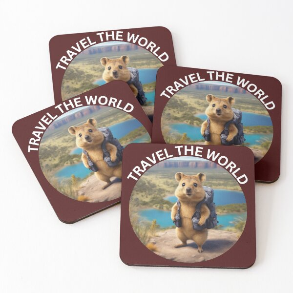 Item preview, Quokka discovers the world - little kangaroo designed and sold by KarakitAI.
