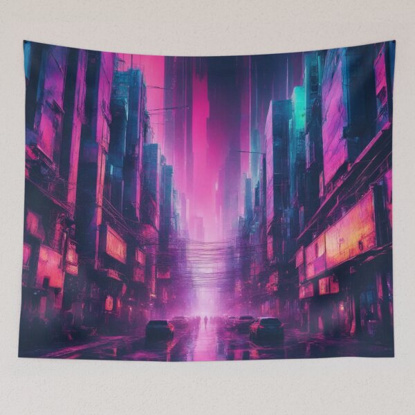 Item preview, Psychedelic Cyberpunk, Abstract Science Fiction, Digital Art designed and sold by Burn-Ego.