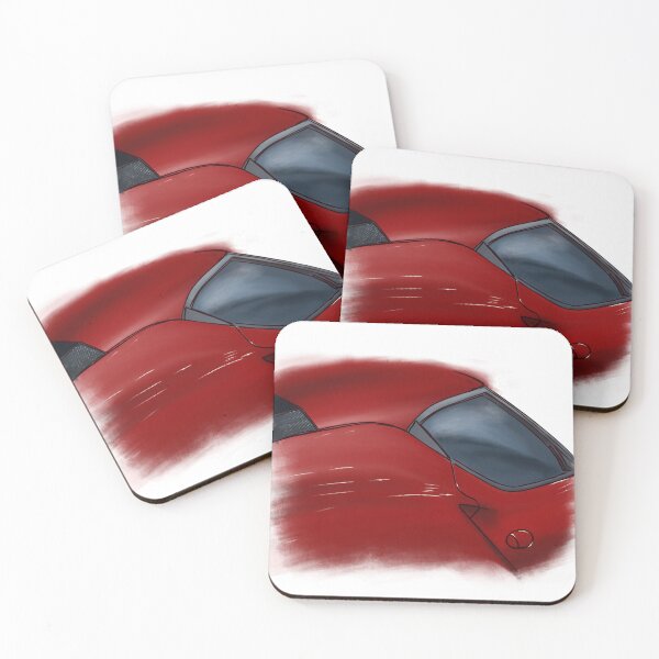 Item preview, Alfa Romeo 4C Digital Painting Rosso Red designed and sold by Steve Kidd Art.