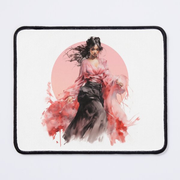 Item preview, Japanese girl dancing - Watercolor  designed and sold by KentKen.
