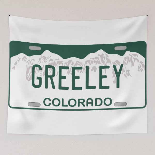Item preview, Greeley Colorado License Plate designed and sold by Decal Mania.