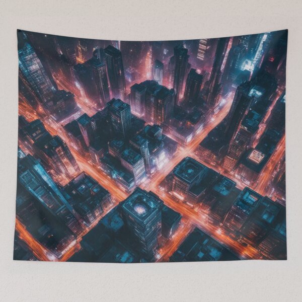 Item preview, Cyberpunk City, Abstract Science Fiction, Digital Art designed and sold by Burn-Ego.