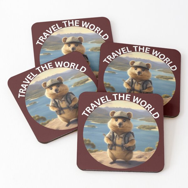 Item preview, Quokka discovers the world - little kangaroo designed and sold by KarakitAI.
