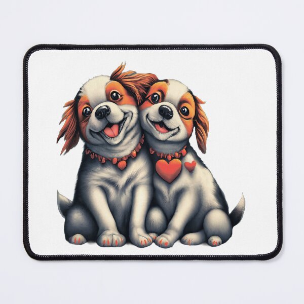 Artikelvorschau, Zwei süße verliebte Hunde. Herz entworfen und verkauft von MagelliShop.