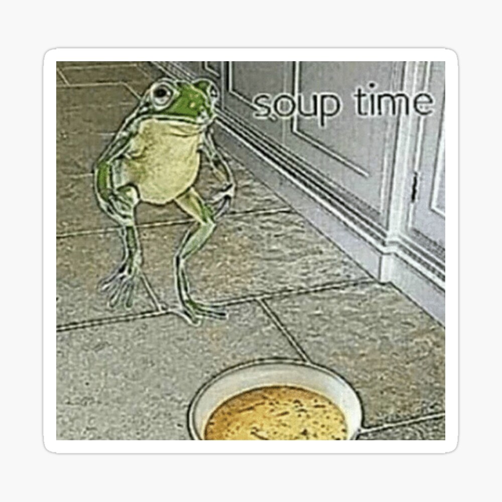 Soup Time Frog Meme Photographic Print By Sp00kem Redbubble