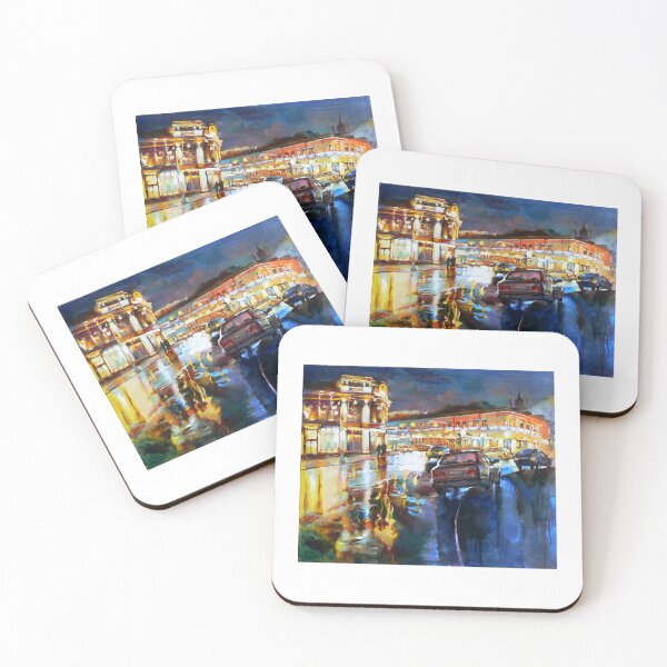 Item preview, canvas whispered tales of a city alive with the magic of twilight designed and sold by andrii kutsachenko.
