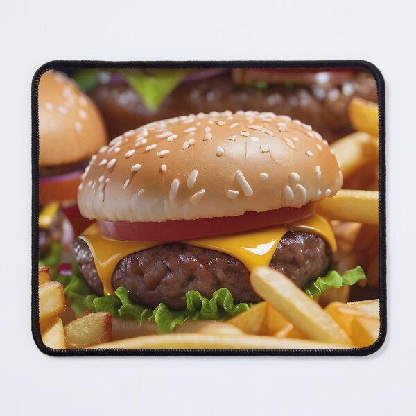 Aperçu de l'œuvre Juicy Cheeseburgers And French Fries créée et vendue par TheArtOfPat.