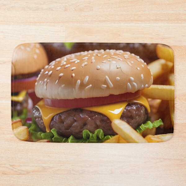 Aperçu de l'œuvre Juicy Cheeseburgers And French Fries créée et vendue par TheArtOfPat.