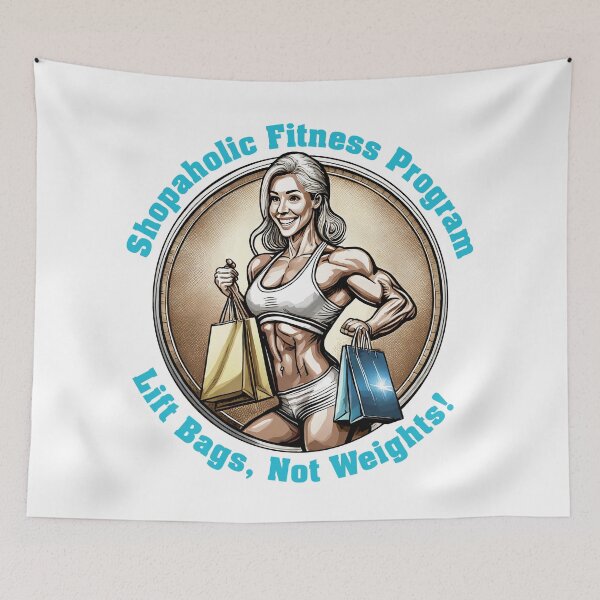 Item preview, Shopaholic Fitness designed and sold by tee-blah-blah.