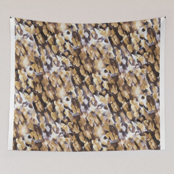 Item preview, Leopard fur pastel ink handmade beige designed and sold by Alessandro Remo Mazzoni Remotextiles.
