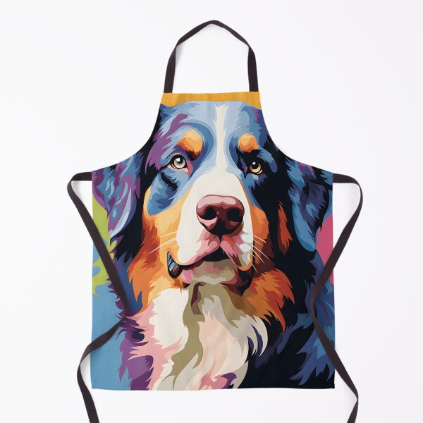 Artikelvorschau, Berner Sennenhund-Porträtkunst. Tier bunt. Tierkissen. entworfen und verkauft von formform.