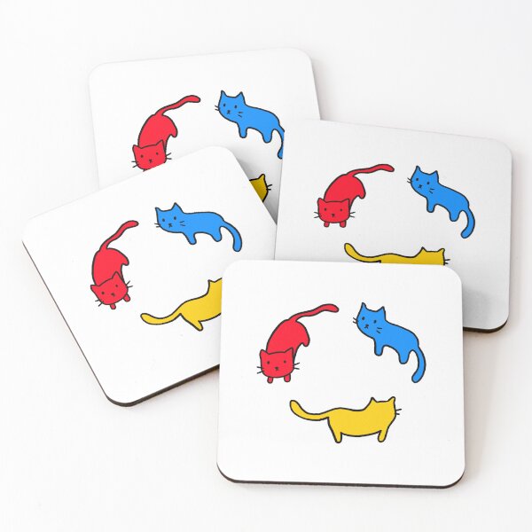 Item preview, primary colour kitties designed and sold by saacstix.
