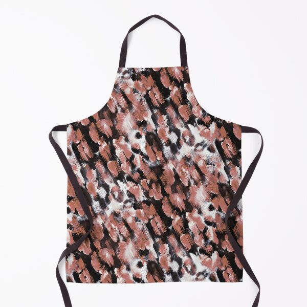 Item preview, Leopard fur pastel ink handmade brown red designed and sold by Alessandro Remo Mazzoni Remotextiles.
